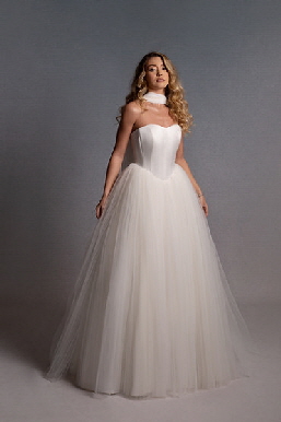 wrs131 ballgown with crinkle tulle skirt